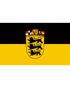 Flag: Baden-Württemberg  state, greater arms