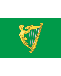 Flag: A traditional green harp flag of Ireland with a slightly different harp from File Arms of Ireland  Historical