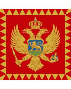Flag: Standard of the President of Montenegro  on land