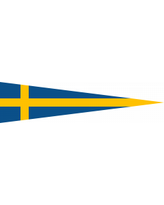 Flag: Swedish naval rank flag for a Division Commander