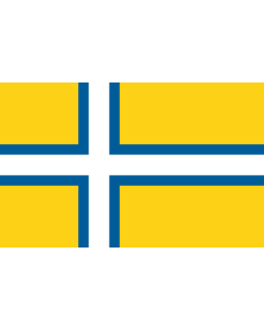 Flag: Unofficial regional flag of West Sweden  Västsverige