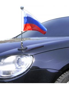  Magnetic Car Flagpole Diplomat-1.30-Chrome Russia