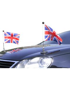  Pair  Magnetic Car Flagpole Diplomat-1.30 Great Britain