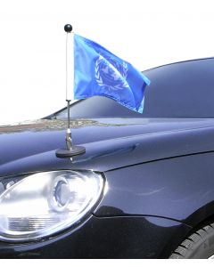  Magnetic Car Flagpole Diplomat-1.30 United Nations (UN)